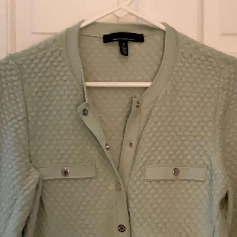 White House Black Market Mint Textured Jacket